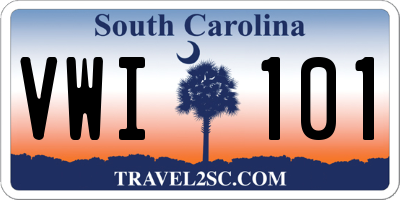 SC license plate VWI101