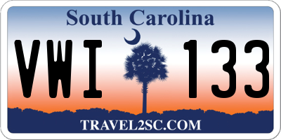 SC license plate VWI133
