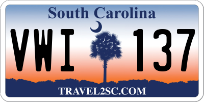 SC license plate VWI137