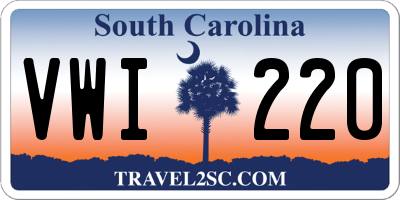 SC license plate VWI220