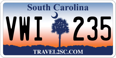 SC license plate VWI235