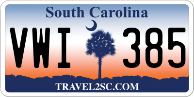 SC license plate VWI385