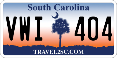 SC license plate VWI404