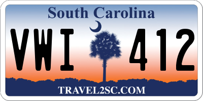 SC license plate VWI412