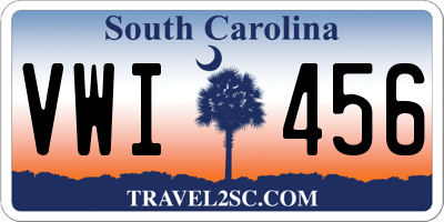 SC license plate VWI456