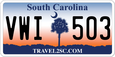 SC license plate VWI503