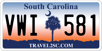 SC license plate VWI581