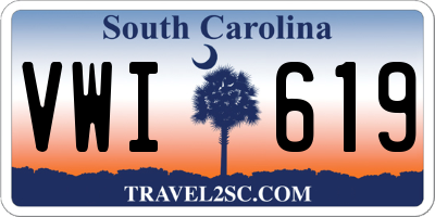 SC license plate VWI619