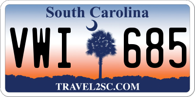 SC license plate VWI685