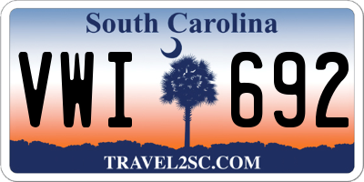 SC license plate VWI692