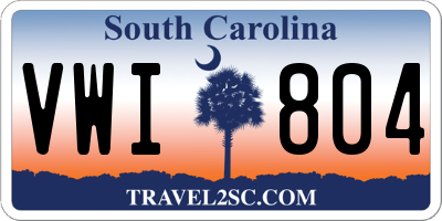 SC license plate VWI804