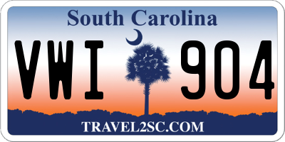 SC license plate VWI904