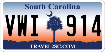 SC license plate VWI914