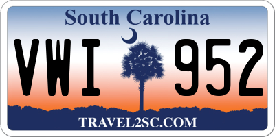 SC license plate VWI952