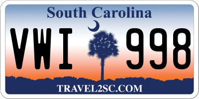 SC license plate VWI998
