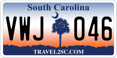 SC license plate VWJ046