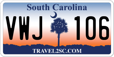 SC license plate VWJ106