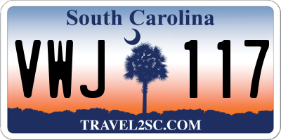 SC license plate VWJ117