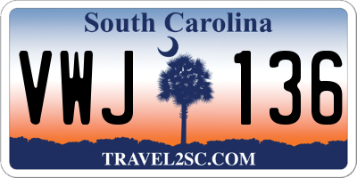 SC license plate VWJ136