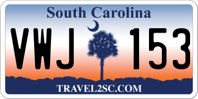 SC license plate VWJ153