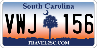 SC license plate VWJ156