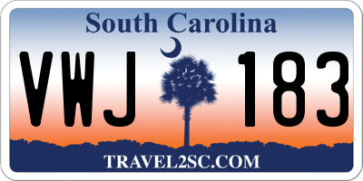 SC license plate VWJ183