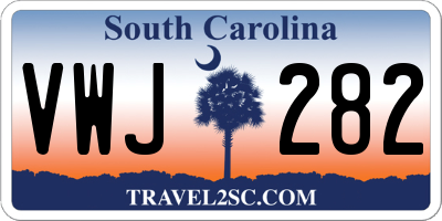 SC license plate VWJ282