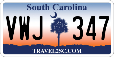 SC license plate VWJ347