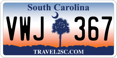 SC license plate VWJ367