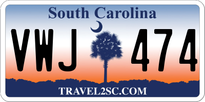 SC license plate VWJ474