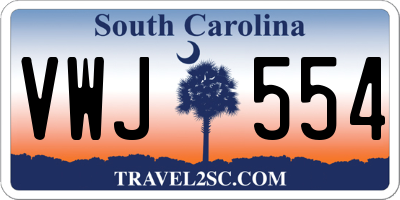 SC license plate VWJ554