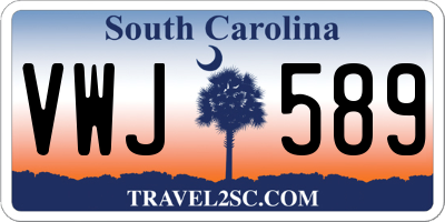 SC license plate VWJ589