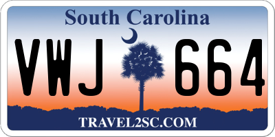 SC license plate VWJ664