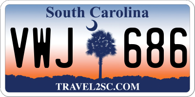 SC license plate VWJ686