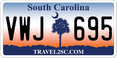 SC license plate VWJ695