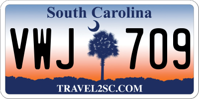 SC license plate VWJ709