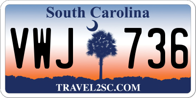 SC license plate VWJ736