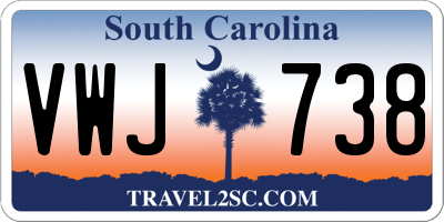 SC license plate VWJ738