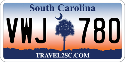 SC license plate VWJ780