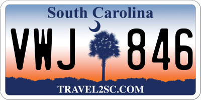 SC license plate VWJ846