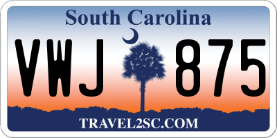 SC license plate VWJ875