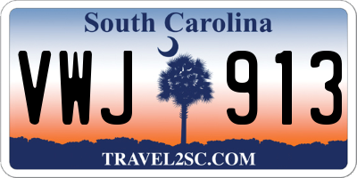 SC license plate VWJ913