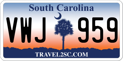 SC license plate VWJ959