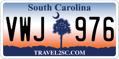 SC license plate VWJ976