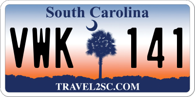 SC license plate VWK141