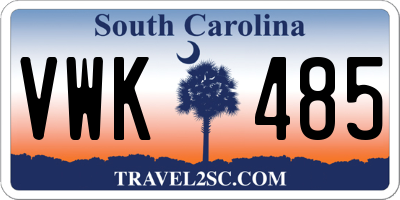 SC license plate VWK485