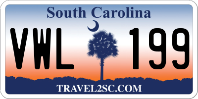 SC license plate VWL199