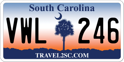 SC license plate VWL246