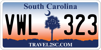 SC license plate VWL323