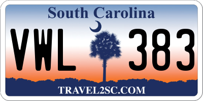 SC license plate VWL383